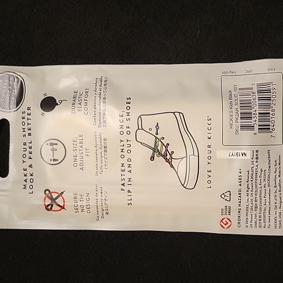 Hickies lacing system-black, kids size New - Picture 6 of 8